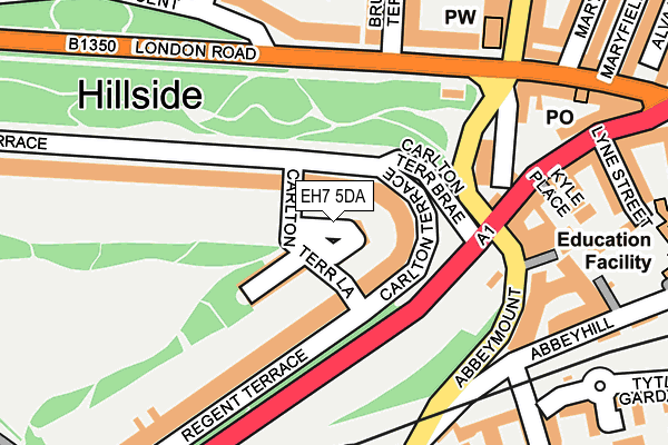 EH7 5DA map - OS OpenMap – Local (Ordnance Survey)