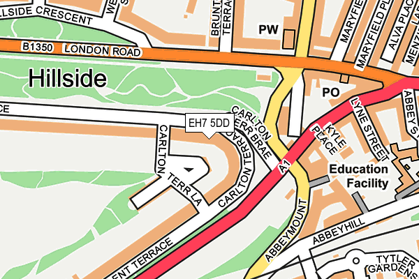 EH7 5DD map - OS OpenMap – Local (Ordnance Survey)