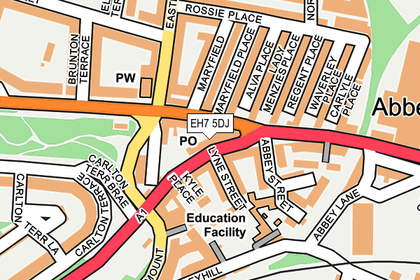 EH7 5DJ map - OS OpenMap – Local (Ordnance Survey)