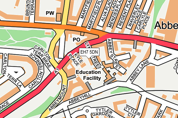 EH7 5DN map - OS OpenMap – Local (Ordnance Survey)