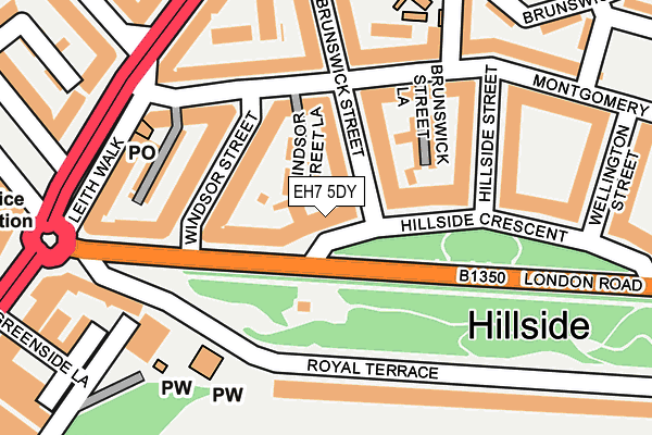 EH7 5DY map - OS OpenMap – Local (Ordnance Survey)