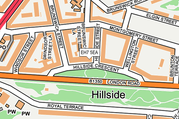 EH7 5EA map - OS OpenMap – Local (Ordnance Survey)