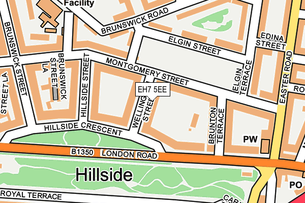 EH7 5EE map - OS OpenMap – Local (Ordnance Survey)