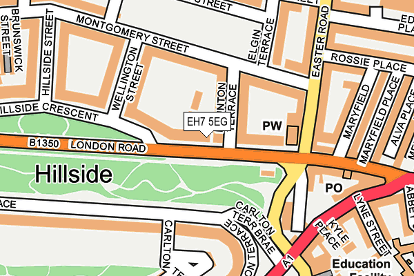 EH7 5EG map - OS OpenMap – Local (Ordnance Survey)