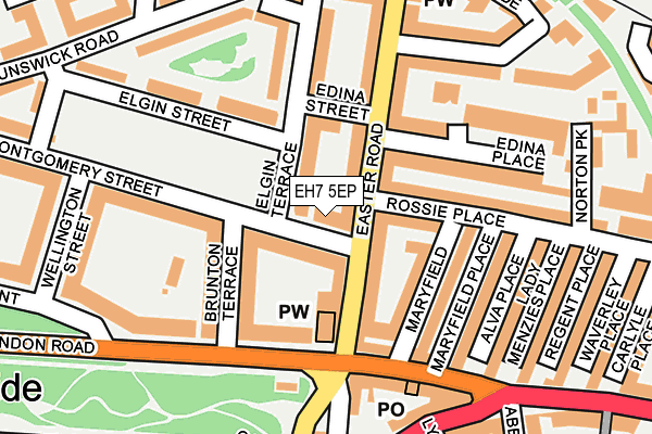 EH7 5EP map - OS OpenMap – Local (Ordnance Survey)