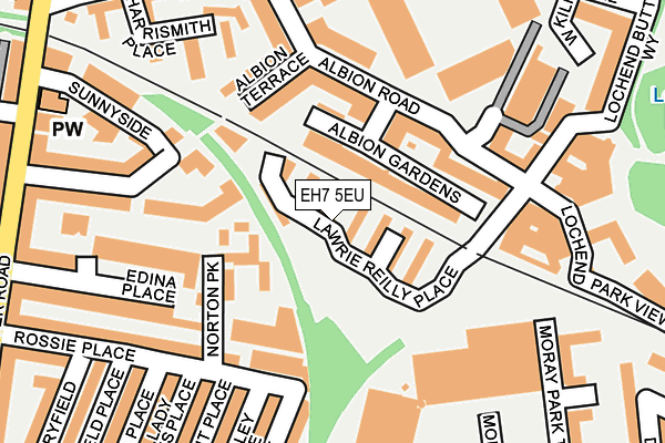 EH7 5EU map - OS OpenMap – Local (Ordnance Survey)