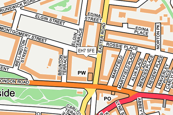 EH7 5FE map - OS OpenMap – Local (Ordnance Survey)