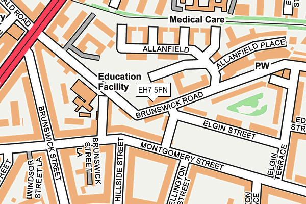 EH7 5FN map - OS OpenMap – Local (Ordnance Survey)