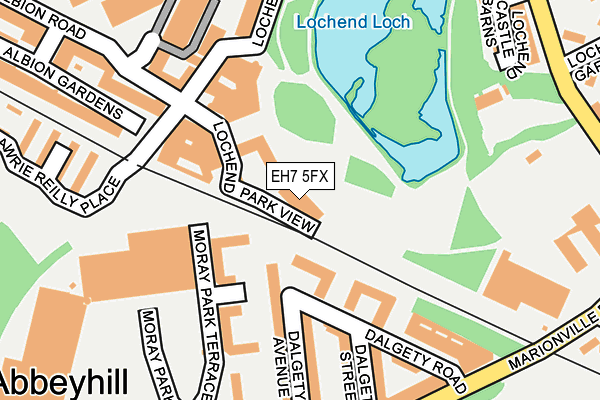 EH7 5FX map - OS OpenMap – Local (Ordnance Survey)