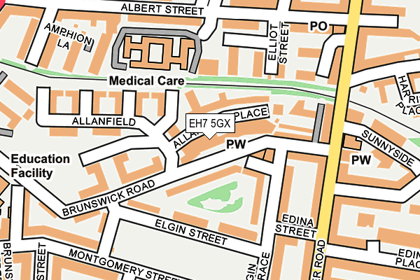 EH7 5GX map - OS OpenMap – Local (Ordnance Survey)