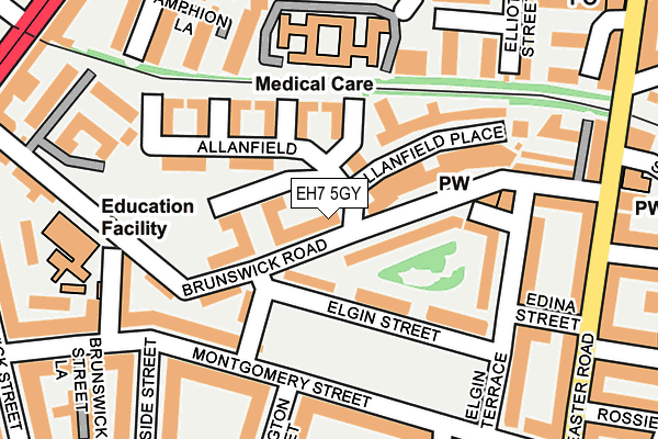 EH7 5GY map - OS OpenMap – Local (Ordnance Survey)