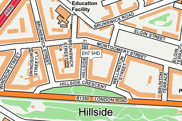 EH7 5HD map - OS OpenMap – Local (Ordnance Survey)