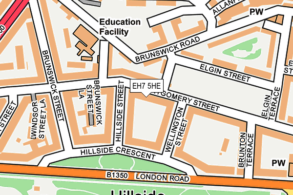 EH7 5HE map - OS OpenMap – Local (Ordnance Survey)