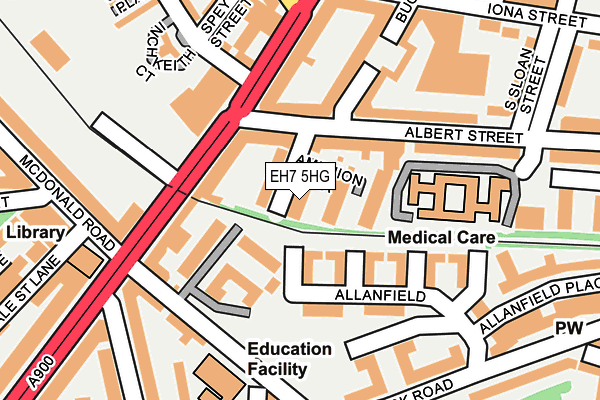 EH7 5HG map - OS OpenMap – Local (Ordnance Survey)