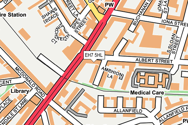 EH7 5HL map - OS OpenMap – Local (Ordnance Survey)