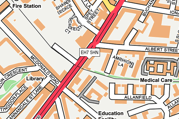 EH7 5HN map - OS OpenMap – Local (Ordnance Survey)