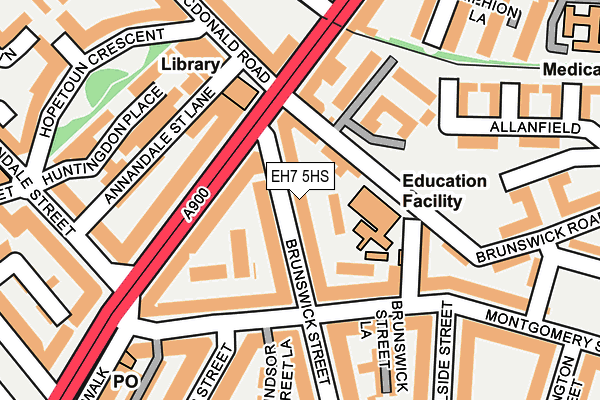 EH7 5HS map - OS OpenMap – Local (Ordnance Survey)