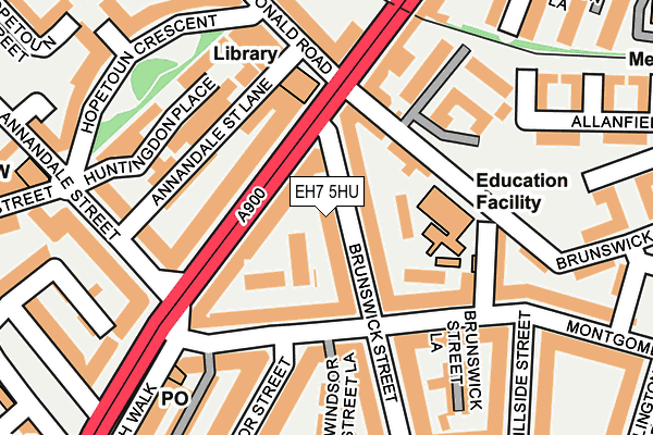 EH7 5HU map - OS OpenMap – Local (Ordnance Survey)