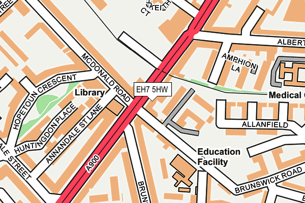 EH7 5HW map - OS OpenMap – Local (Ordnance Survey)