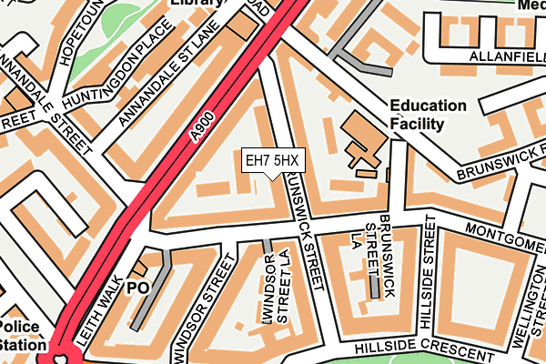 EH7 5HX map - OS OpenMap – Local (Ordnance Survey)