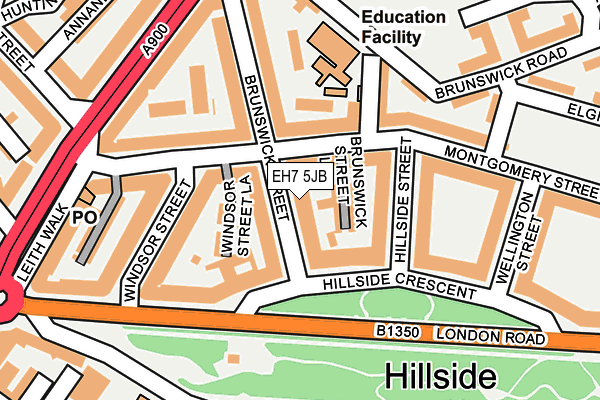 EH7 5JB map - OS OpenMap – Local (Ordnance Survey)