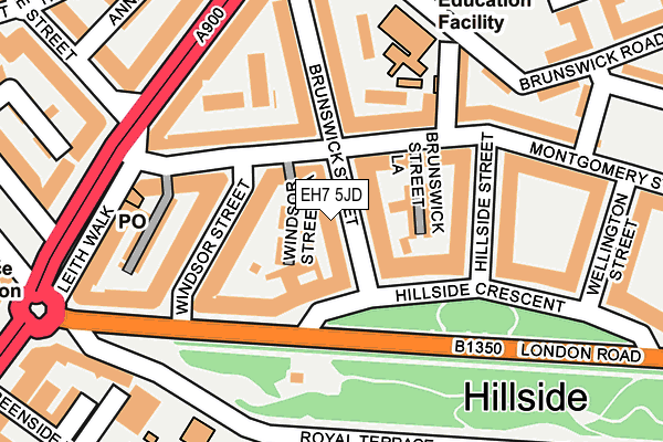 EH7 5JD map - OS OpenMap – Local (Ordnance Survey)