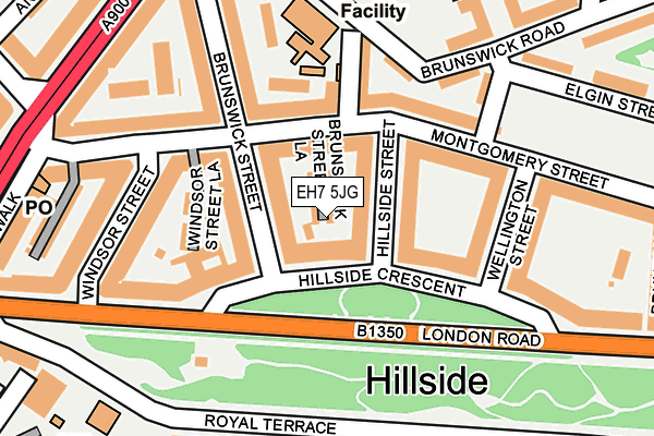 EH7 5JG map - OS OpenMap – Local (Ordnance Survey)