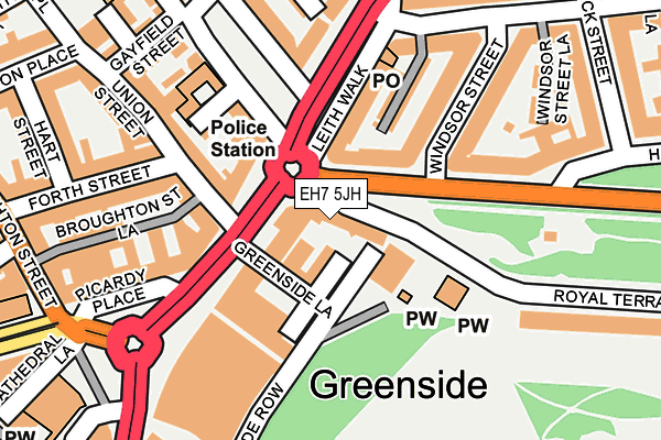 EH7 5JH map - OS OpenMap – Local (Ordnance Survey)