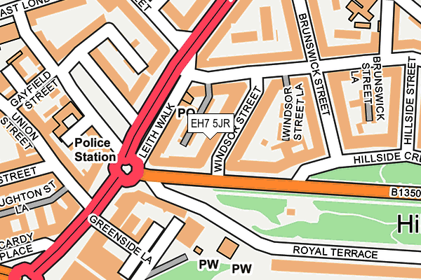 EH7 5JR map - OS OpenMap – Local (Ordnance Survey)