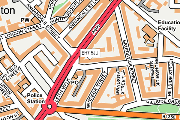 EH7 5JU map - OS OpenMap – Local (Ordnance Survey)