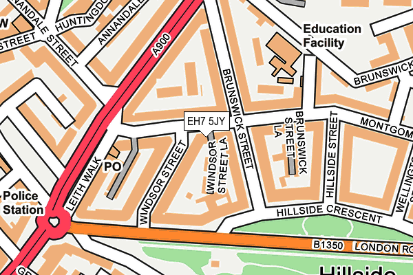 EH7 5JY map - OS OpenMap – Local (Ordnance Survey)