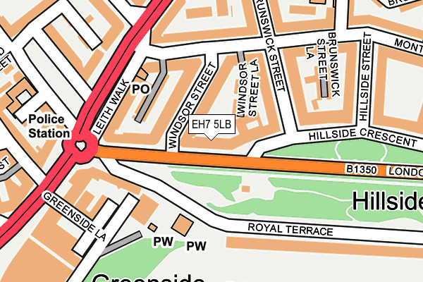 EH7 5LB map - OS OpenMap – Local (Ordnance Survey)