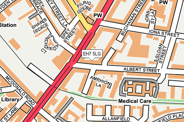 EH7 5LG map - OS OpenMap – Local (Ordnance Survey)