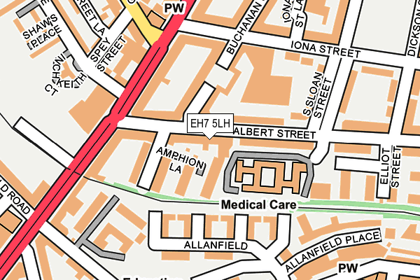 EH7 5LH map - OS OpenMap – Local (Ordnance Survey)