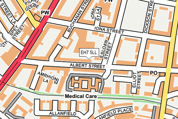 EH7 5LL map - OS OpenMap – Local (Ordnance Survey)