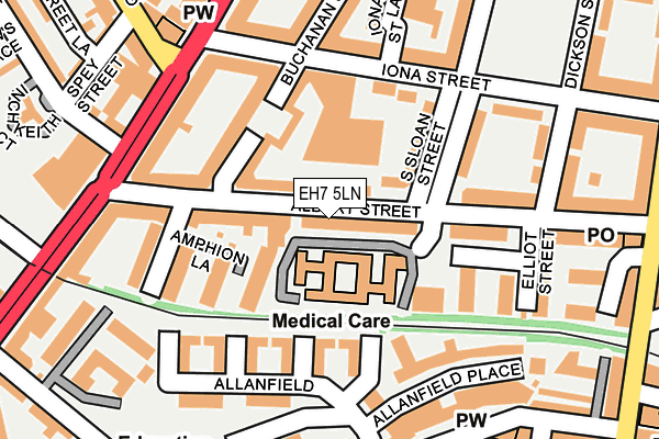 EH7 5LN map - OS OpenMap – Local (Ordnance Survey)