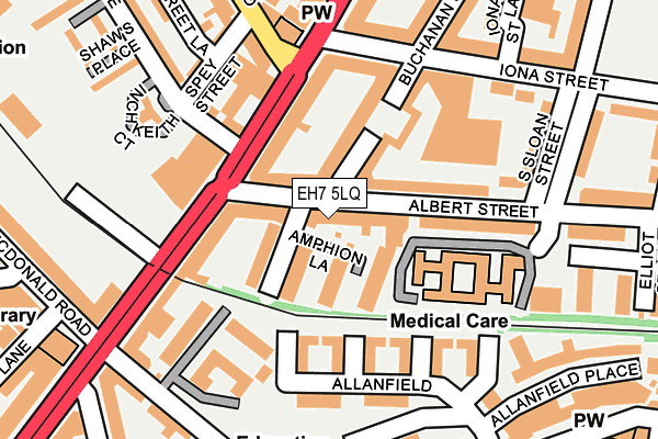 EH7 5LQ map - OS OpenMap – Local (Ordnance Survey)