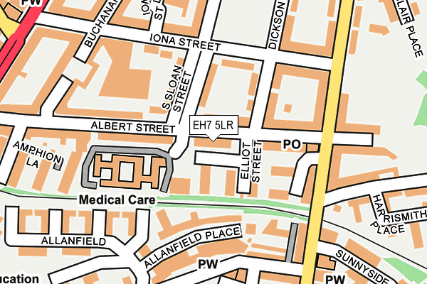 EH7 5LR map - OS OpenMap – Local (Ordnance Survey)