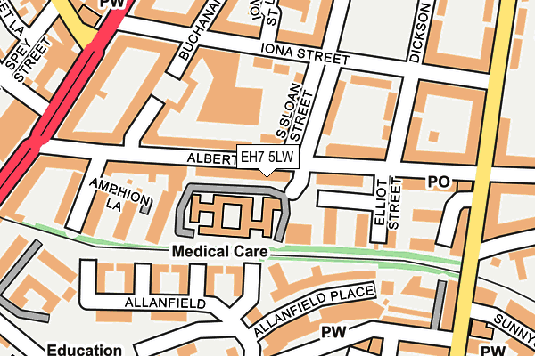 EH7 5LW map - OS OpenMap – Local (Ordnance Survey)