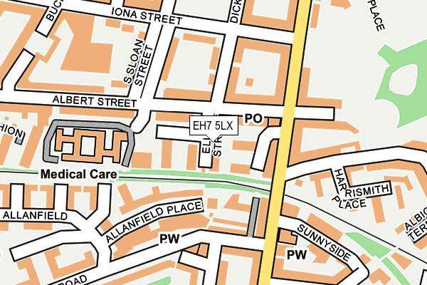 EH7 5LX map - OS OpenMap – Local (Ordnance Survey)