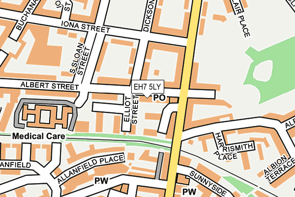 EH7 5LY map - OS OpenMap – Local (Ordnance Survey)