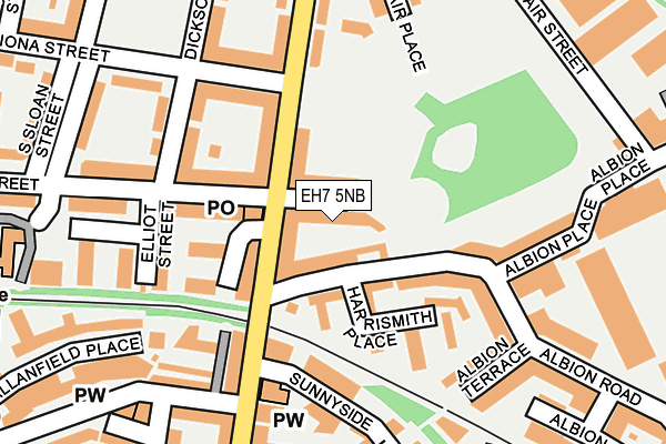 EH7 5NB map - OS OpenMap – Local (Ordnance Survey)