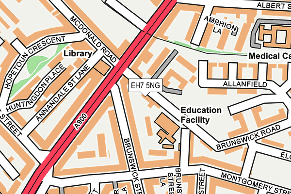 EH7 5NG map - OS OpenMap – Local (Ordnance Survey)