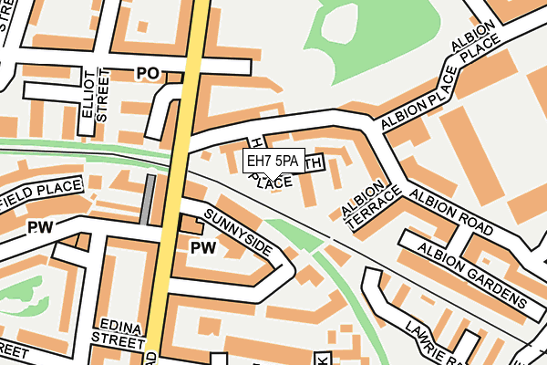 EH7 5PA map - OS OpenMap – Local (Ordnance Survey)