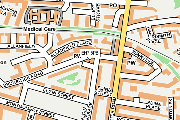 EH7 5PB map - OS OpenMap – Local (Ordnance Survey)