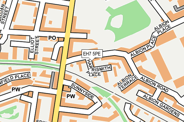 EH7 5PE map - OS OpenMap – Local (Ordnance Survey)