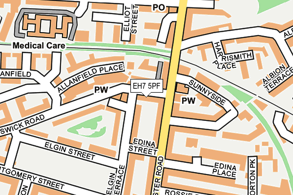 EH7 5PF map - OS OpenMap – Local (Ordnance Survey)