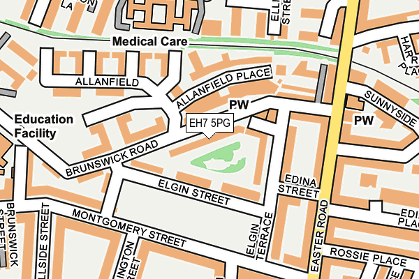 EH7 5PG map - OS OpenMap – Local (Ordnance Survey)