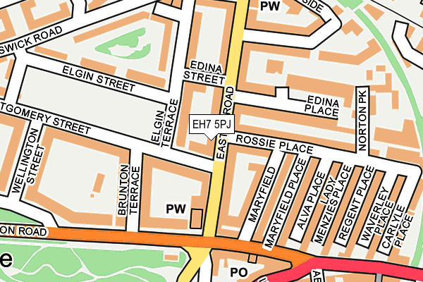 EH7 5PJ map - OS OpenMap – Local (Ordnance Survey)