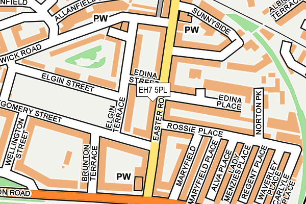 EH7 5PL map - OS OpenMap – Local (Ordnance Survey)